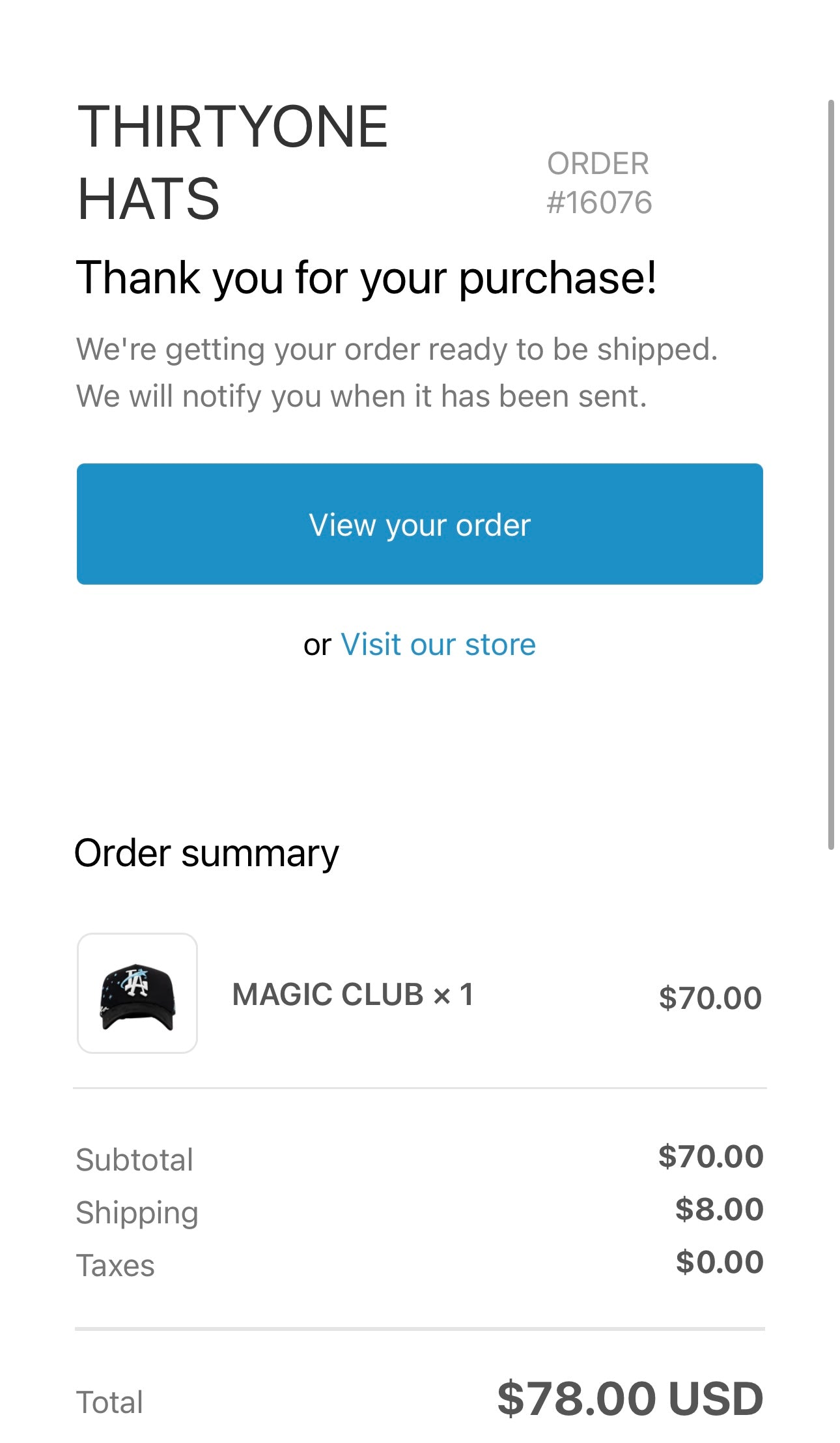 Thirty One Hats “MAGIC CLUB”