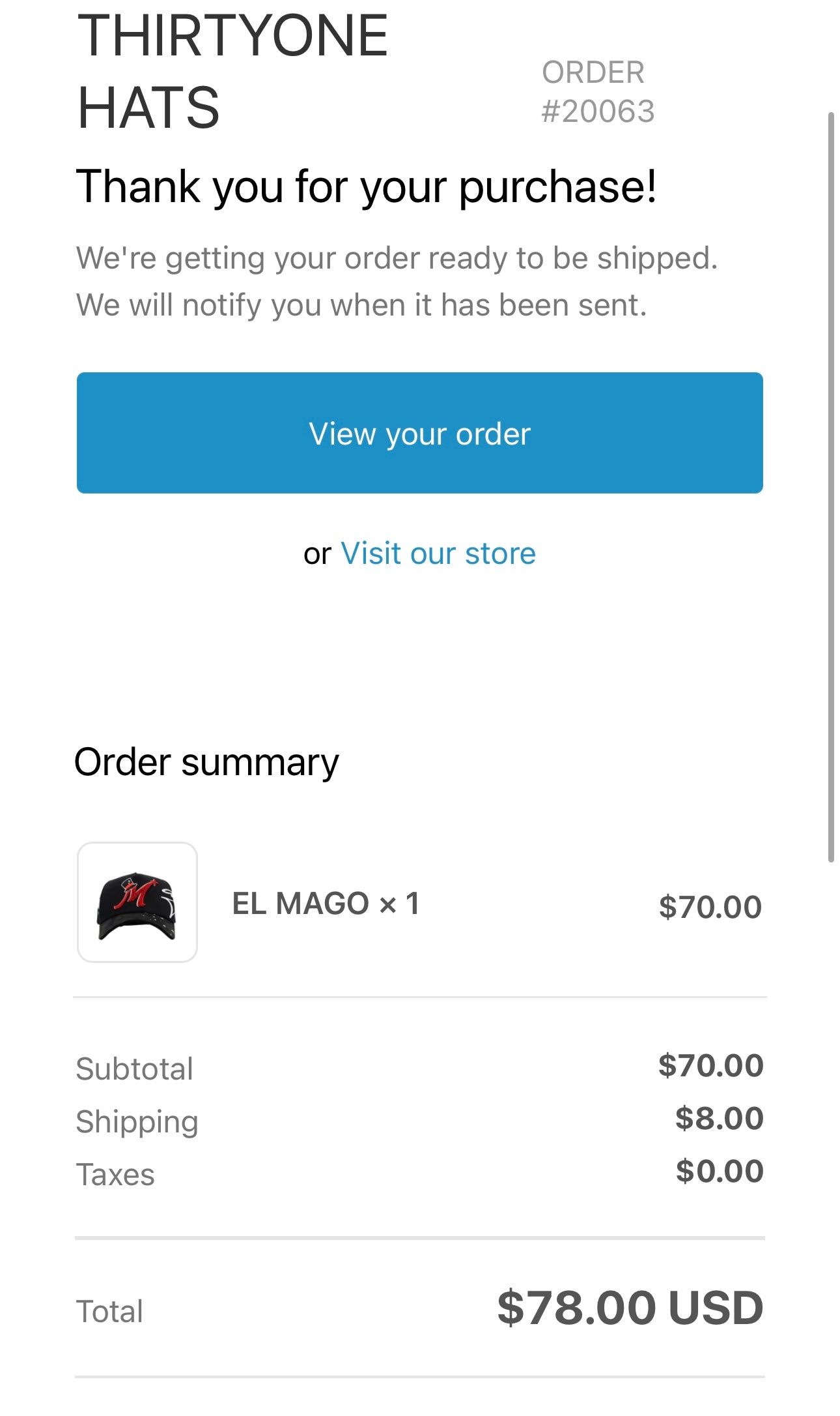 Thirty One Hats “EL MAGO”